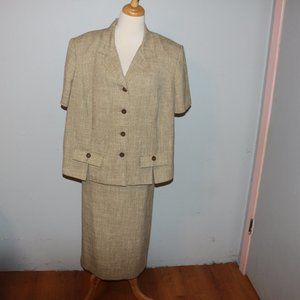 Plus Size Koret 22WP 2 Piece Skirt Set Skirt Jacket EUC Petite